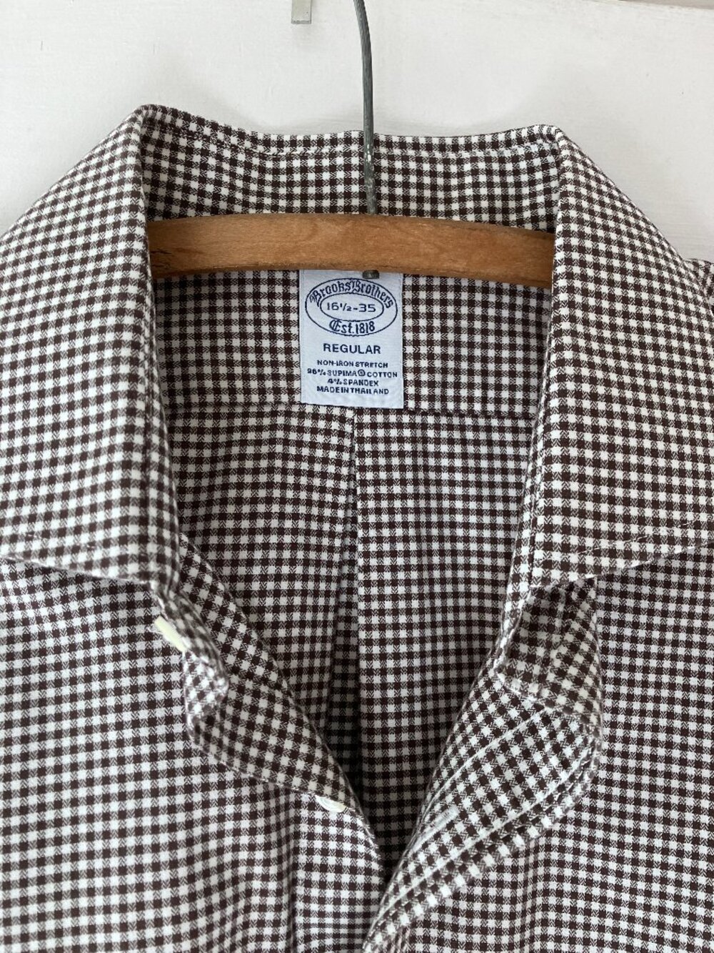 Gingham Brooks Brothers dress shirt